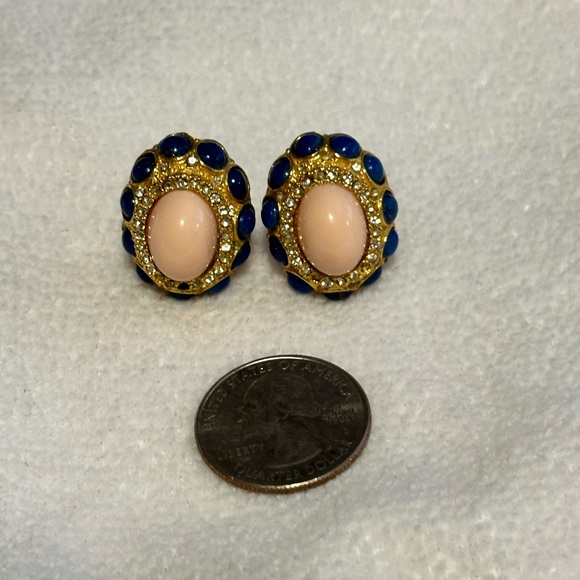 Kenneth Jay Lane KJL Vintage 60’s Clip On Earrings - Picture 7 of 10